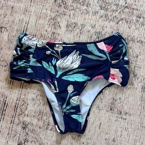 Floral High-Waisted Bikini Bottom